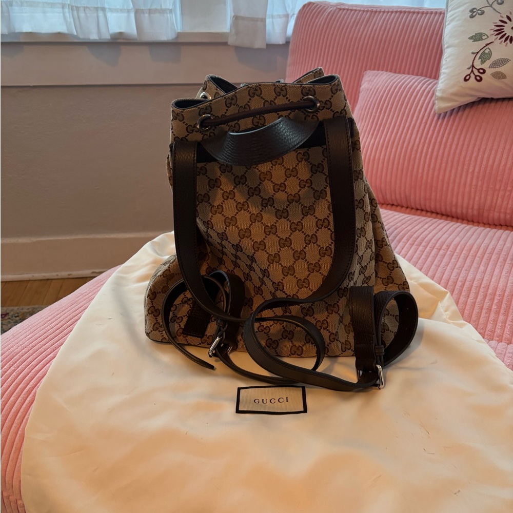 Gucci Brown Monogram Backpack - image 2